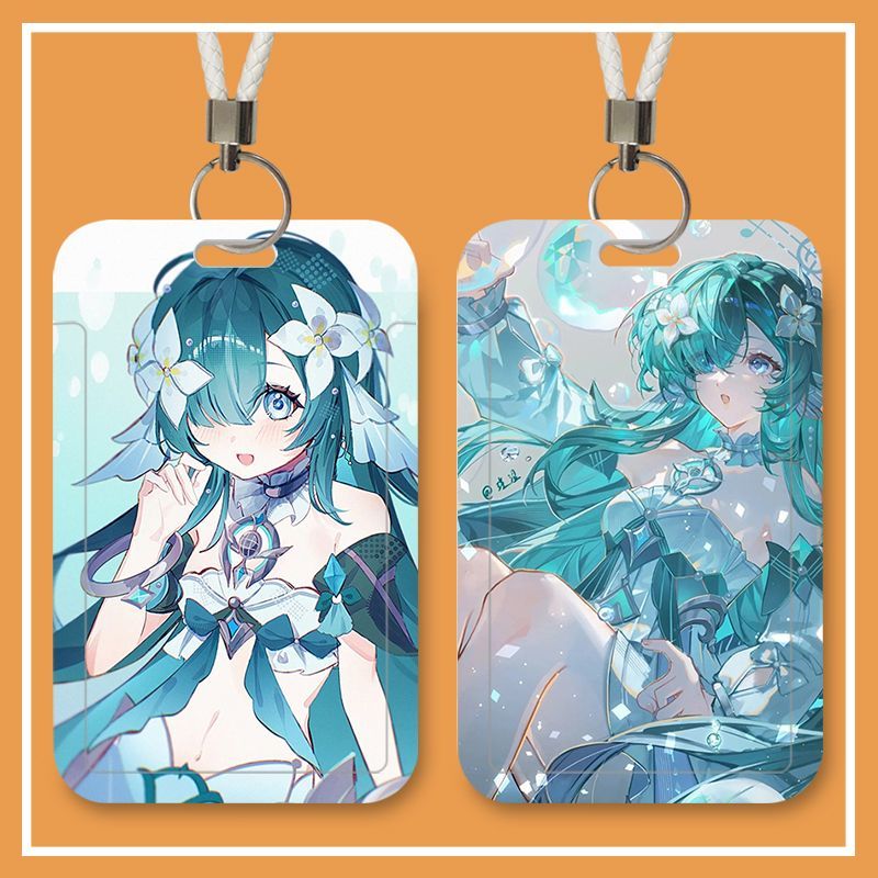 Lanyard Badge Holder - Anime Vodyanitsa ID Card Holder Neck