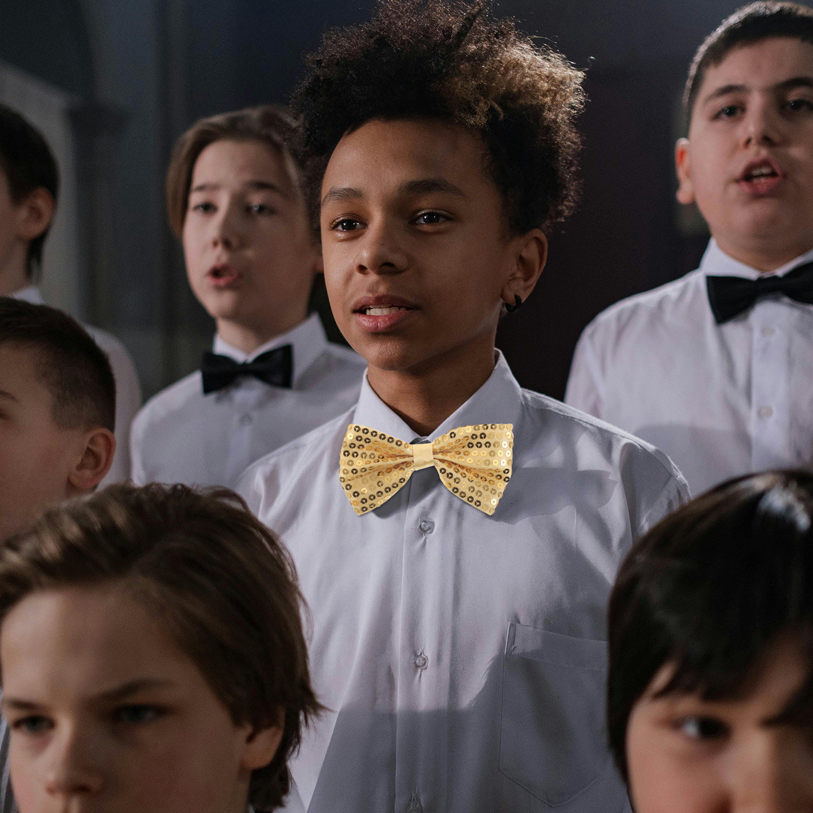 5Pcs Children's Sequin Bow Tie - огляд і ціна Bow Tie Pre Tied