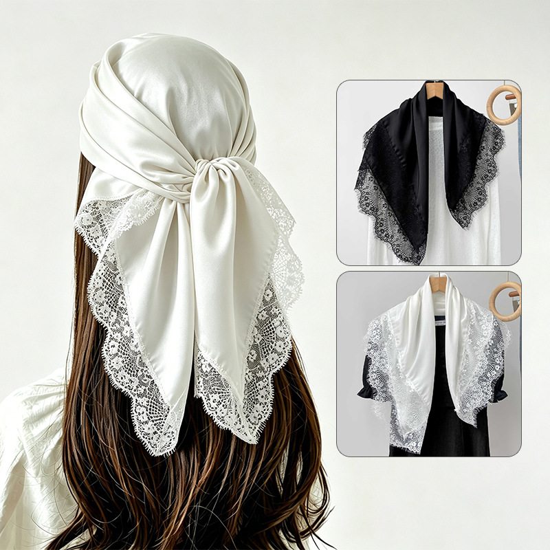 70x70cm Square Scarf Women Lac - огляд і ціна Head Wrap Turban