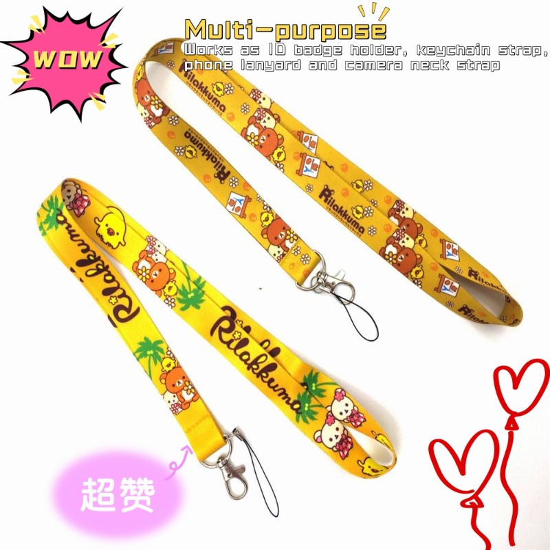 Kawaii Rilakkuma Anime Lanyard - огляд і ціна Lanyard Badge Holder