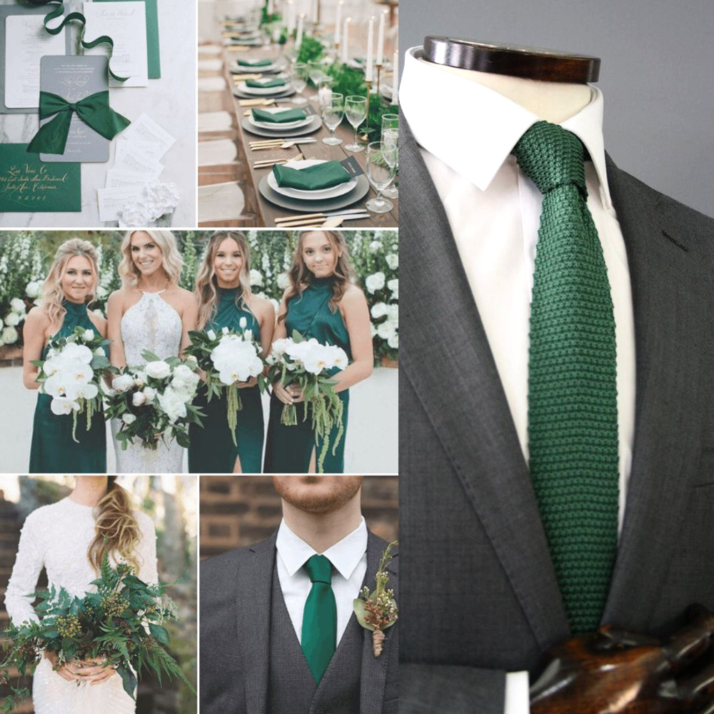 Men's Skinny Knit Tie Green Co - огляд і ціна Skinny Tie Men